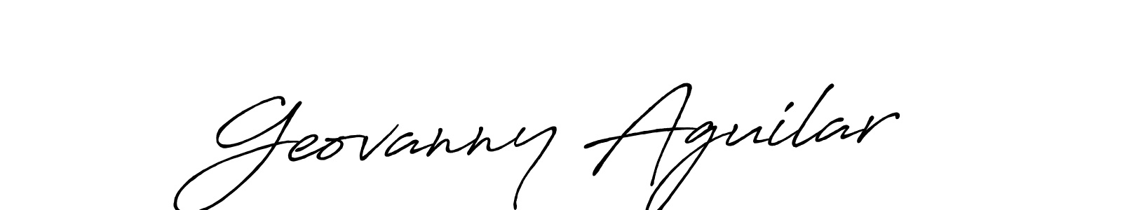 Make a beautiful signature design for name Geovanny Aguilar. With this signature (Antro_Vectra_Bolder) style, you can create a handwritten signature for free. Geovanny Aguilar signature style 7 images and pictures png