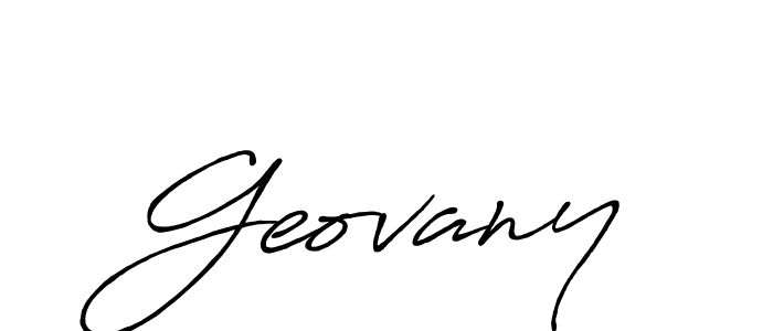 Make a beautiful signature design for name Geovany. With this signature (Antro_Vectra_Bolder) style, you can create a handwritten signature for free. Geovany signature style 7 images and pictures png