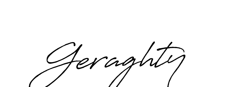 Also we have Geraghty name is the best signature style. Create professional handwritten signature collection using Antro_Vectra_Bolder autograph style. Geraghty signature style 7 images and pictures png