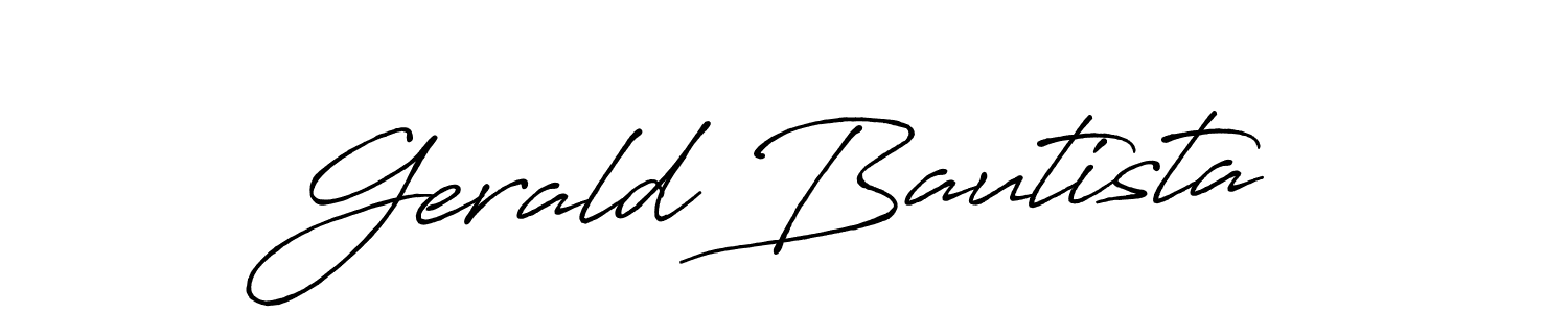Design your own signature with our free online signature maker. With this signature software, you can create a handwritten (Antro_Vectra_Bolder) signature for name Gerald Bautista. Gerald Bautista signature style 7 images and pictures png