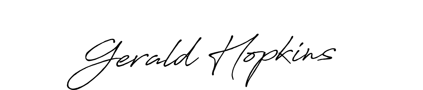 Gerald Hopkins stylish signature style. Best Handwritten Sign (Antro_Vectra_Bolder) for my name. Handwritten Signature Collection Ideas for my name Gerald Hopkins. Gerald Hopkins signature style 7 images and pictures png