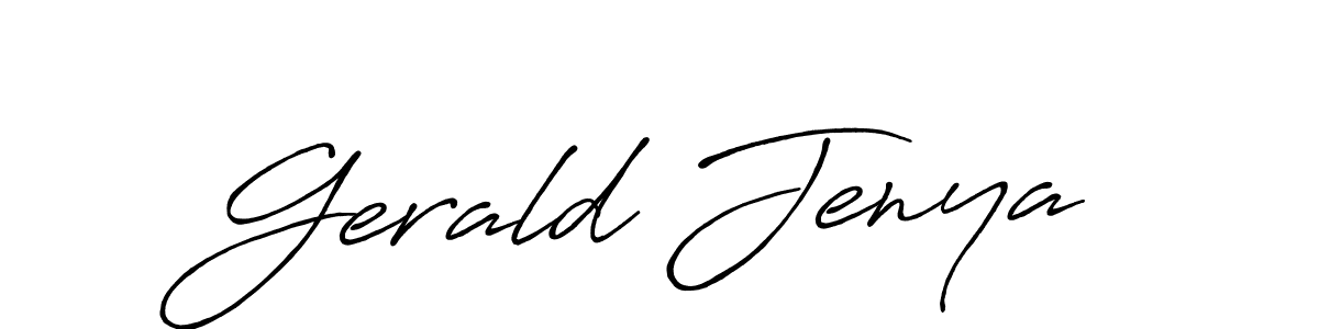 Use a signature maker to create a handwritten signature online. With this signature software, you can design (Antro_Vectra_Bolder) your own signature for name Gerald Jenya. Gerald Jenya signature style 7 images and pictures png