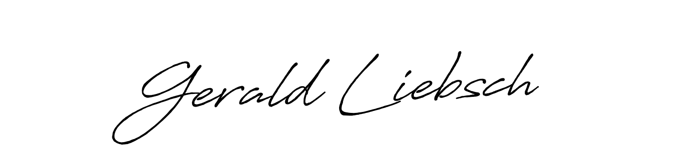 How to make Gerald Liebsch name signature. Use Antro_Vectra_Bolder style for creating short signs online. This is the latest handwritten sign. Gerald Liebsch signature style 7 images and pictures png