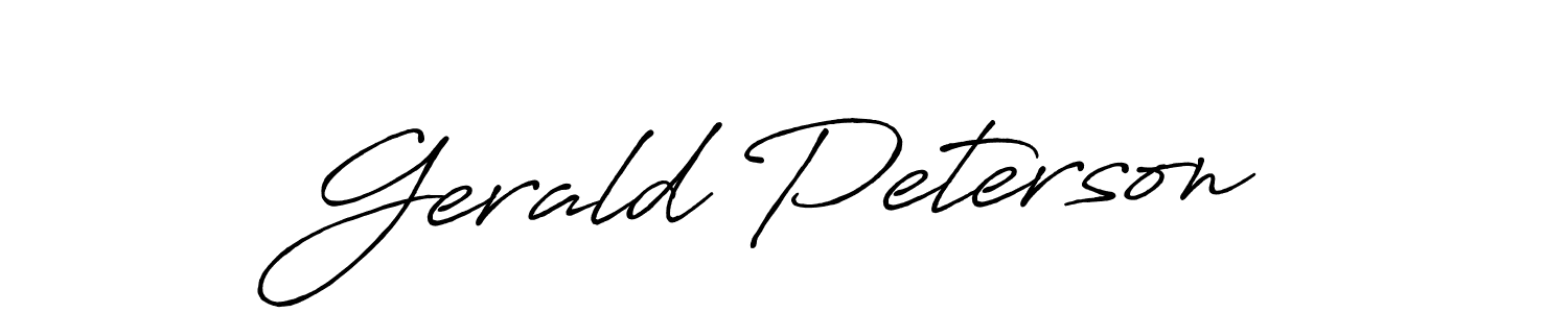 Design your own signature with our free online signature maker. With this signature software, you can create a handwritten (Antro_Vectra_Bolder) signature for name Gerald Peterson. Gerald Peterson signature style 7 images and pictures png