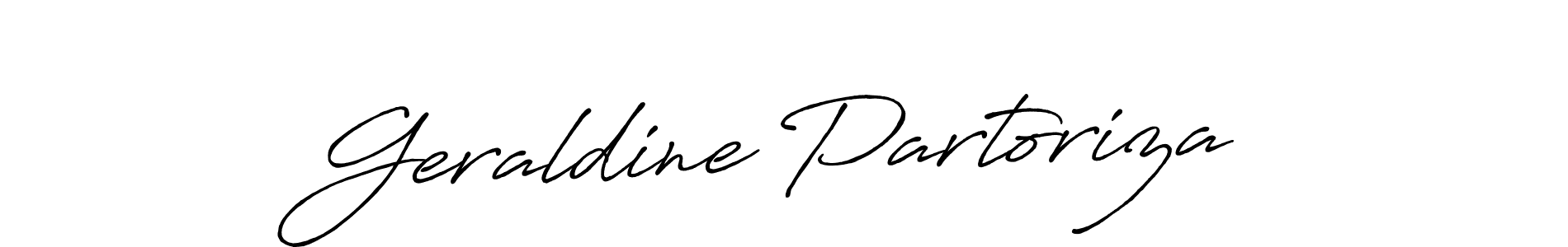 Geraldine Partoriza stylish signature style. Best Handwritten Sign (Antro_Vectra_Bolder) for my name. Handwritten Signature Collection Ideas for my name Geraldine Partoriza. Geraldine Partoriza signature style 7 images and pictures png