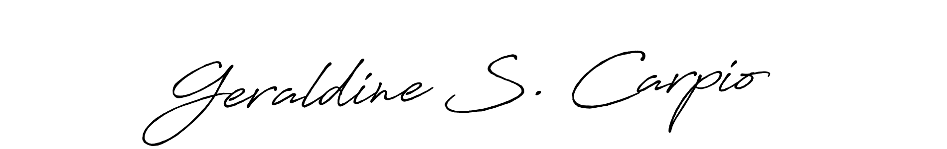 It looks lik you need a new signature style for name Geraldine S. Carpio. Design unique handwritten (Antro_Vectra_Bolder) signature with our free signature maker in just a few clicks. Geraldine S. Carpio signature style 7 images and pictures png