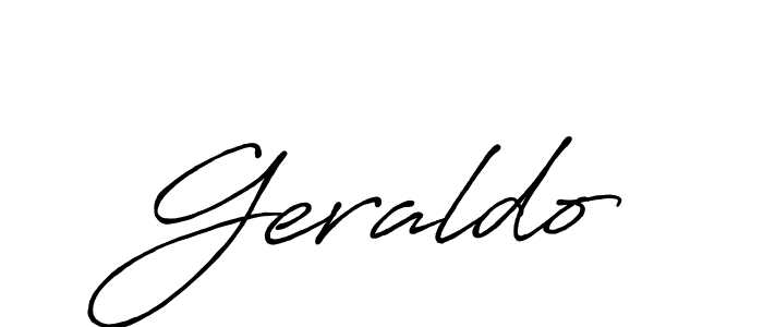 Also we have Geraldo name is the best signature style. Create professional handwritten signature collection using Antro_Vectra_Bolder autograph style. Geraldo signature style 7 images and pictures png