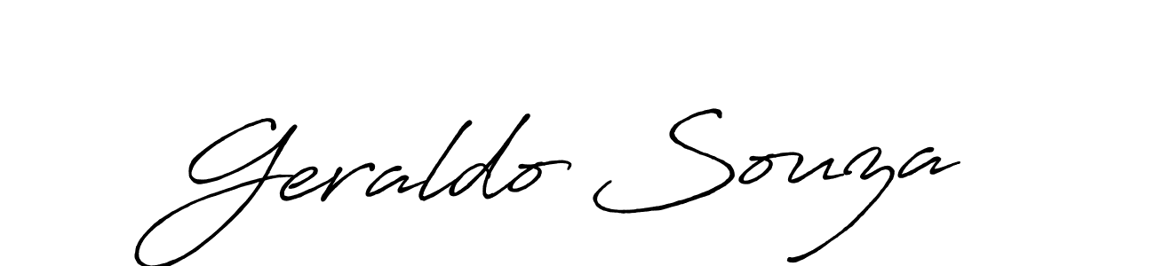 How to make Geraldo Souza name signature. Use Antro_Vectra_Bolder style for creating short signs online. This is the latest handwritten sign. Geraldo Souza signature style 7 images and pictures png