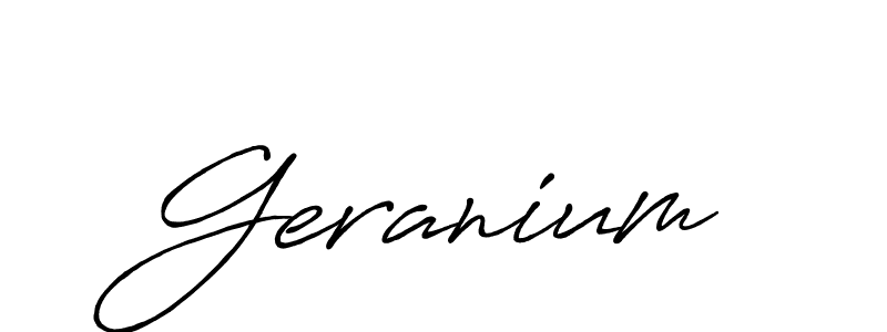 Geranium stylish signature style. Best Handwritten Sign (Antro_Vectra_Bolder) for my name. Handwritten Signature Collection Ideas for my name Geranium. Geranium signature style 7 images and pictures png