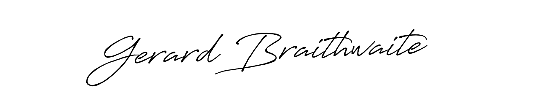 Create a beautiful signature design for name Gerard Braithwaite. With this signature (Antro_Vectra_Bolder) fonts, you can make a handwritten signature for free. Gerard Braithwaite signature style 7 images and pictures png
