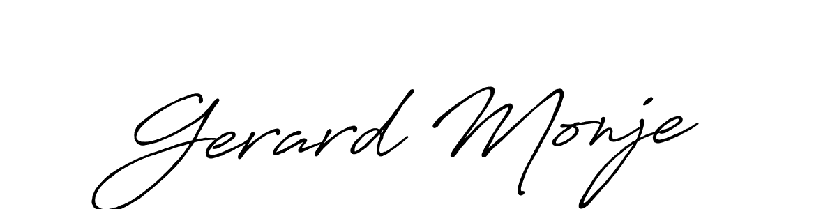 Design your own signature with our free online signature maker. With this signature software, you can create a handwritten (Antro_Vectra_Bolder) signature for name Gerard Monje. Gerard Monje signature style 7 images and pictures png