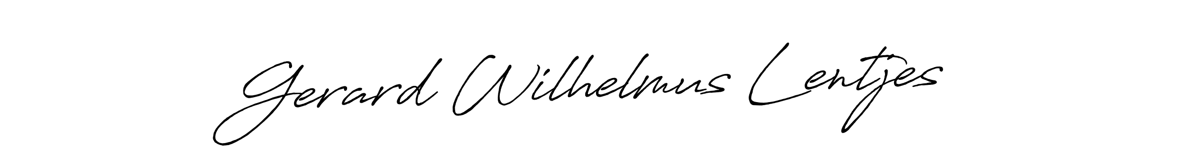 How to make Gerard Wilhelmus Lentjes name signature. Use Antro_Vectra_Bolder style for creating short signs online. This is the latest handwritten sign. Gerard Wilhelmus Lentjes signature style 7 images and pictures png