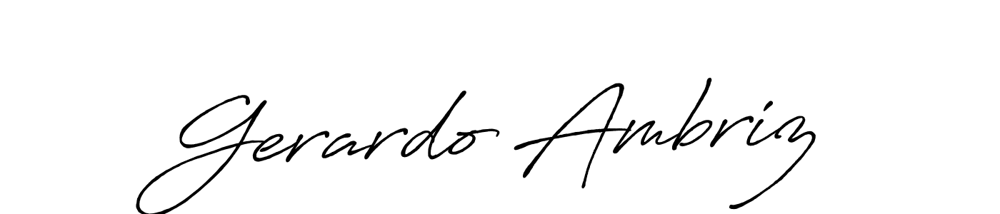 Also we have Gerardo Ambriz name is the best signature style. Create professional handwritten signature collection using Antro_Vectra_Bolder autograph style. Gerardo Ambriz signature style 7 images and pictures png