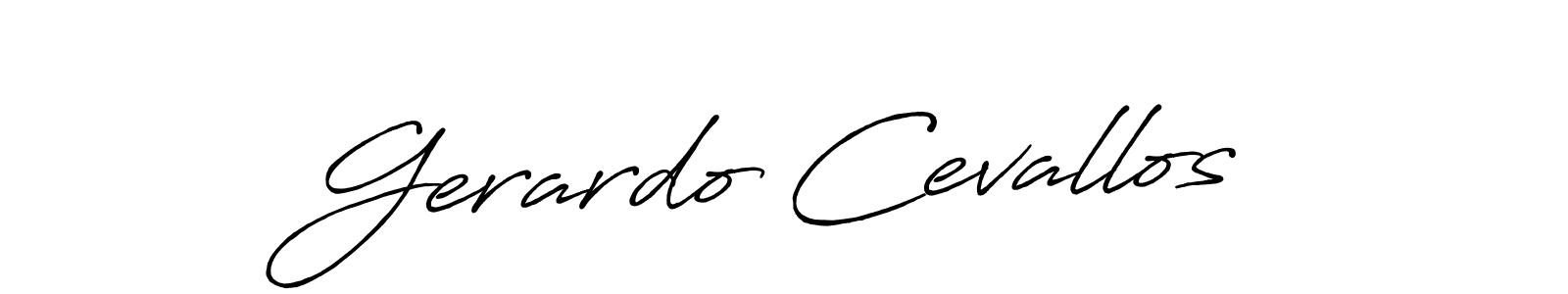 Gerardo Cevallos stylish signature style. Best Handwritten Sign (Antro_Vectra_Bolder) for my name. Handwritten Signature Collection Ideas for my name Gerardo Cevallos. Gerardo Cevallos signature style 7 images and pictures png