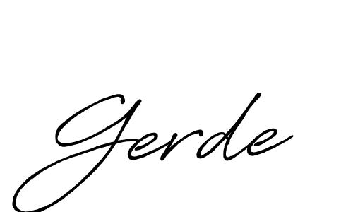 Gerde stylish signature style. Best Handwritten Sign (Antro_Vectra_Bolder) for my name. Handwritten Signature Collection Ideas for my name Gerde. Gerde signature style 7 images and pictures png