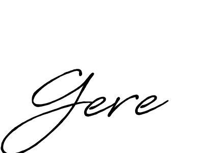 How to make Gere signature? Antro_Vectra_Bolder is a professional autograph style. Create handwritten signature for Gere name. Gere signature style 7 images and pictures png