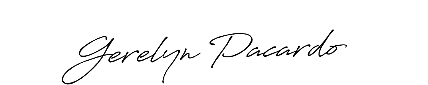 Gerelyn Pacardo stylish signature style. Best Handwritten Sign (Antro_Vectra_Bolder) for my name. Handwritten Signature Collection Ideas for my name Gerelyn Pacardo. Gerelyn Pacardo signature style 7 images and pictures png