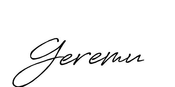Also we have Geremu name is the best signature style. Create professional handwritten signature collection using Antro_Vectra_Bolder autograph style. Geremu signature style 7 images and pictures png