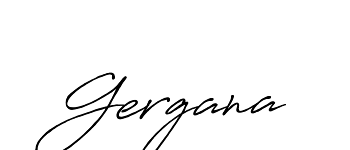 Make a beautiful signature design for name Gergana. With this signature (Antro_Vectra_Bolder) style, you can create a handwritten signature for free. Gergana signature style 7 images and pictures png