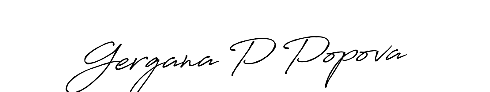 How to make Gergana P Popova signature? Antro_Vectra_Bolder is a professional autograph style. Create handwritten signature for Gergana P Popova name. Gergana P Popova signature style 7 images and pictures png