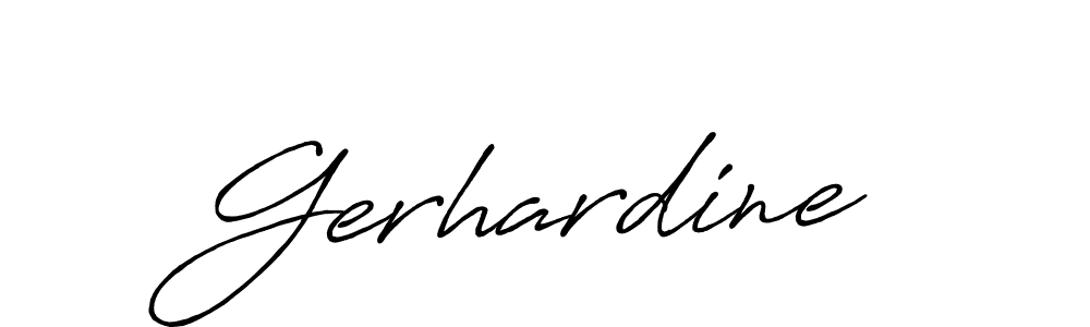How to make Gerhardine name signature. Use Antro_Vectra_Bolder style for creating short signs online. This is the latest handwritten sign. Gerhardine signature style 7 images and pictures png