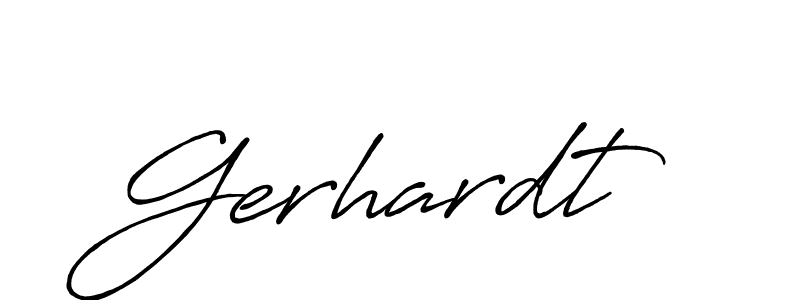 Create a beautiful signature design for name Gerhardt. With this signature (Antro_Vectra_Bolder) fonts, you can make a handwritten signature for free. Gerhardt signature style 7 images and pictures png