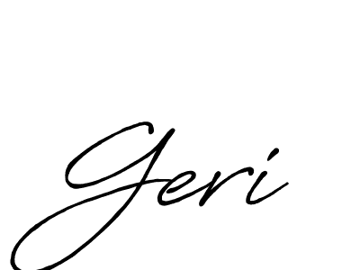 How to make Geri name signature. Use Antro_Vectra_Bolder style for creating short signs online. This is the latest handwritten sign. Geri signature style 7 images and pictures png
