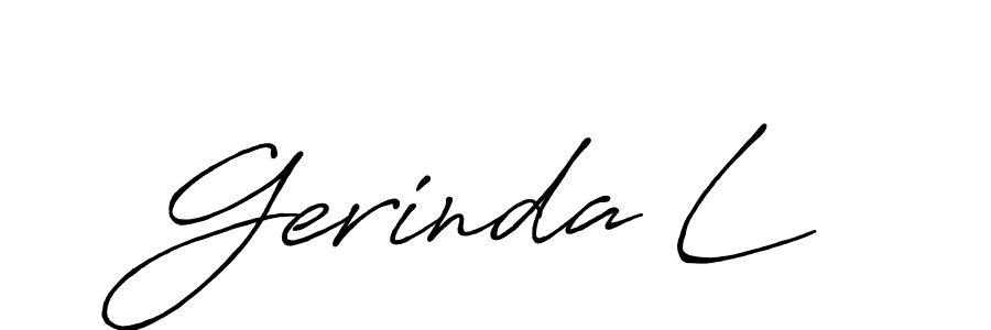 Gerinda L stylish signature style. Best Handwritten Sign (Antro_Vectra_Bolder) for my name. Handwritten Signature Collection Ideas for my name Gerinda L. Gerinda L signature style 7 images and pictures png