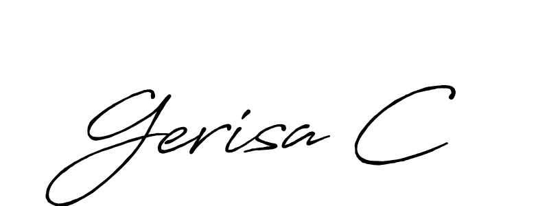 Once you've used our free online signature maker to create your best signature Antro_Vectra_Bolder style, it's time to enjoy all of the benefits that Gerisa C name signing documents. Gerisa C signature style 7 images and pictures png