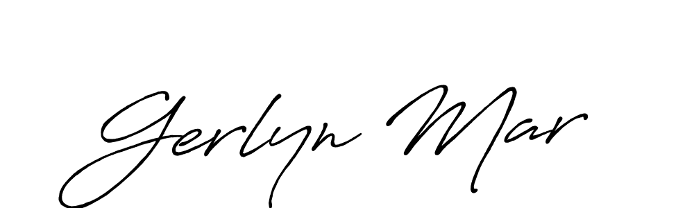 How to make Gerlyn Mar name signature. Use Antro_Vectra_Bolder style for creating short signs online. This is the latest handwritten sign. Gerlyn Mar signature style 7 images and pictures png