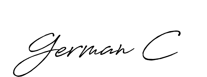 How to make German C name signature. Use Antro_Vectra_Bolder style for creating short signs online. This is the latest handwritten sign. German C signature style 7 images and pictures png
