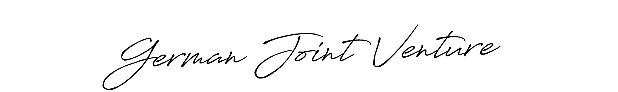 How to make German Joint Venture name signature. Use Antro_Vectra_Bolder style for creating short signs online. This is the latest handwritten sign. German Joint Venture signature style 7 images and pictures png