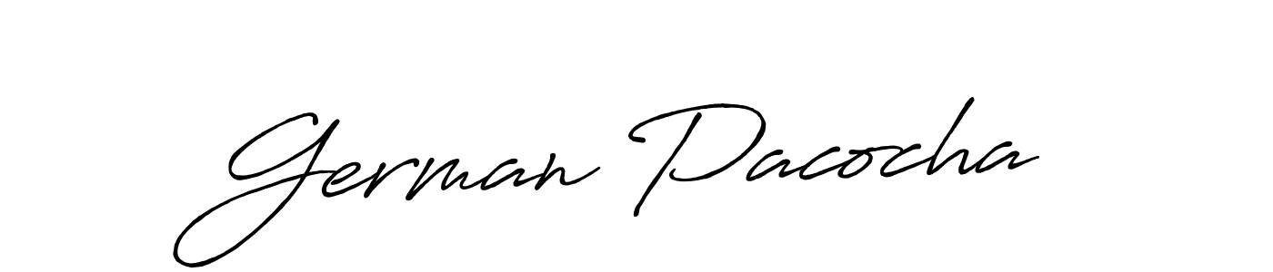 Similarly Antro_Vectra_Bolder is the best handwritten signature design. Signature creator online .You can use it as an online autograph creator for name German Pacocha. German Pacocha signature style 7 images and pictures png