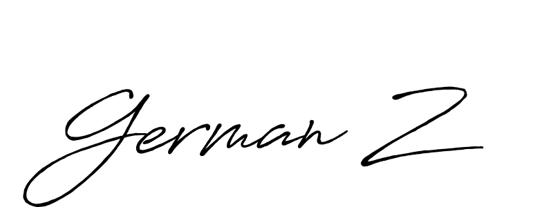 German Z stylish signature style. Best Handwritten Sign (Antro_Vectra_Bolder) for my name. Handwritten Signature Collection Ideas for my name German Z. German Z signature style 7 images and pictures png