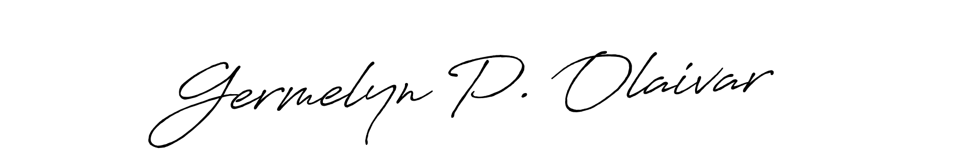 Also You can easily find your signature by using the search form. We will create Germelyn P. Olaivar name handwritten signature images for you free of cost using Antro_Vectra_Bolder sign style. Germelyn P. Olaivar signature style 7 images and pictures png