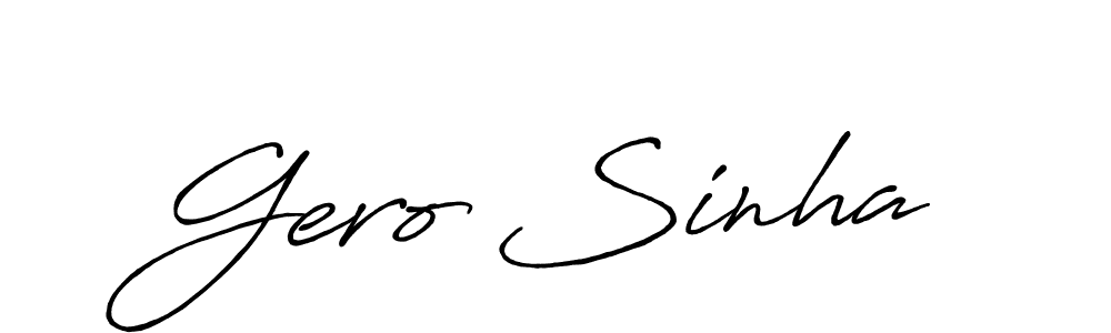 Here are the top 10 professional signature styles for the name Gero Sinha. These are the best autograph styles you can use for your name. Gero Sinha signature style 7 images and pictures png