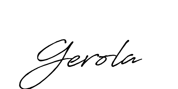 You should practise on your own different ways (Antro_Vectra_Bolder) to write your name (Gerola) in signature. don't let someone else do it for you. Gerola signature style 7 images and pictures png
