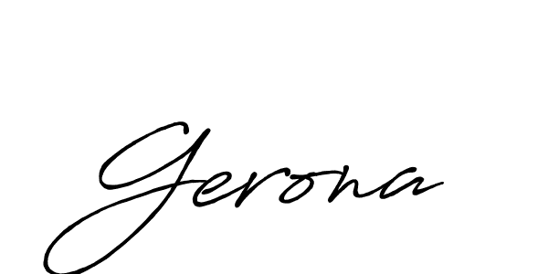 Design your own signature with our free online signature maker. With this signature software, you can create a handwritten (Antro_Vectra_Bolder) signature for name Gerona. Gerona signature style 7 images and pictures png