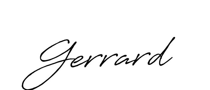 Create a beautiful signature design for name Gerrard. With this signature (Antro_Vectra_Bolder) fonts, you can make a handwritten signature for free. Gerrard signature style 7 images and pictures png