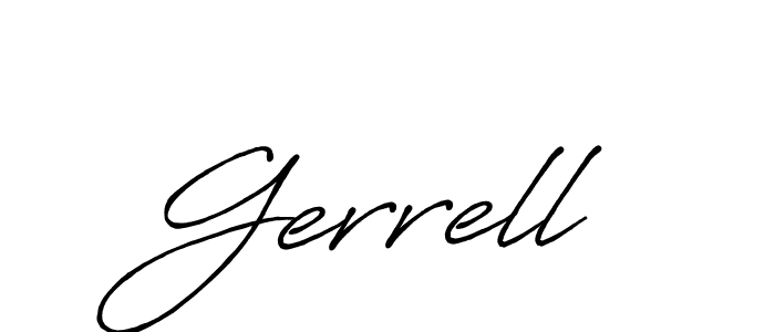 Create a beautiful signature design for name Gerrell. With this signature (Antro_Vectra_Bolder) fonts, you can make a handwritten signature for free. Gerrell signature style 7 images and pictures png