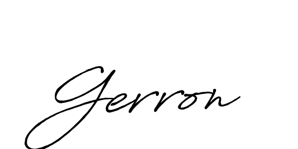 if you are searching for the best signature style for your name Gerron. so please give up your signature search. here we have designed multiple signature styles  using Antro_Vectra_Bolder. Gerron signature style 7 images and pictures png