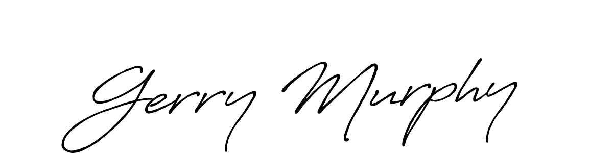 How to make Gerry Murphy name signature. Use Antro_Vectra_Bolder style for creating short signs online. This is the latest handwritten sign. Gerry Murphy signature style 7 images and pictures png