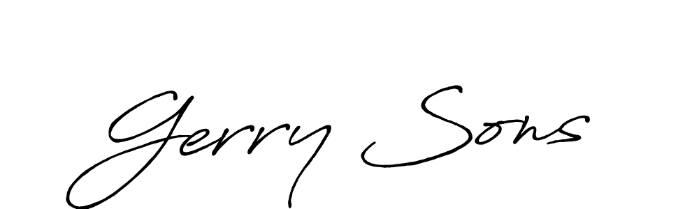 Also we have Gerry Sons name is the best signature style. Create professional handwritten signature collection using Antro_Vectra_Bolder autograph style. Gerry Sons signature style 7 images and pictures png