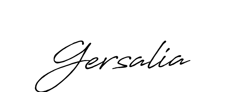How to make Gersalia name signature. Use Antro_Vectra_Bolder style for creating short signs online. This is the latest handwritten sign. Gersalia signature style 7 images and pictures png