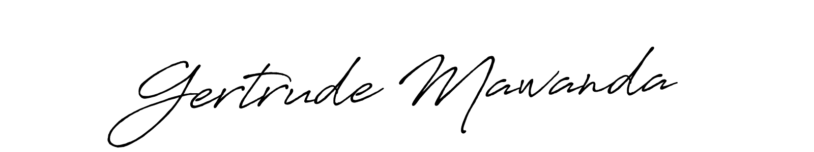 Create a beautiful signature design for name Gertrude Mawanda. With this signature (Antro_Vectra_Bolder) fonts, you can make a handwritten signature for free. Gertrude Mawanda signature style 7 images and pictures png