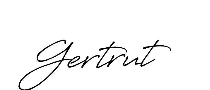 Create a beautiful signature design for name Gertrut. With this signature (Antro_Vectra_Bolder) fonts, you can make a handwritten signature for free. Gertrut signature style 7 images and pictures png
