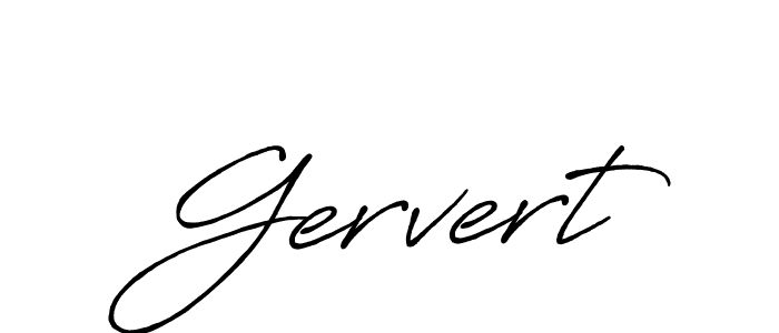 Use a signature maker to create a handwritten signature online. With this signature software, you can design (Antro_Vectra_Bolder) your own signature for name Gervert. Gervert signature style 7 images and pictures png