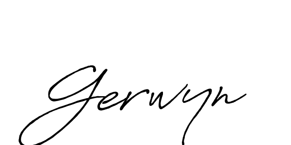 Make a beautiful signature design for name Gerwyn. With this signature (Antro_Vectra_Bolder) style, you can create a handwritten signature for free. Gerwyn signature style 7 images and pictures png