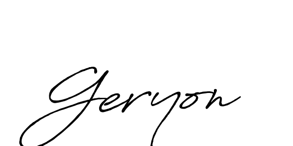 Geryon stylish signature style. Best Handwritten Sign (Antro_Vectra_Bolder) for my name. Handwritten Signature Collection Ideas for my name Geryon. Geryon signature style 7 images and pictures png