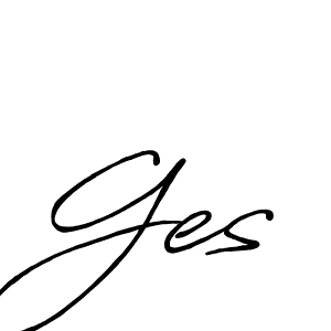 Also we have Ges name is the best signature style. Create professional handwritten signature collection using Antro_Vectra_Bolder autograph style. Ges signature style 7 images and pictures png